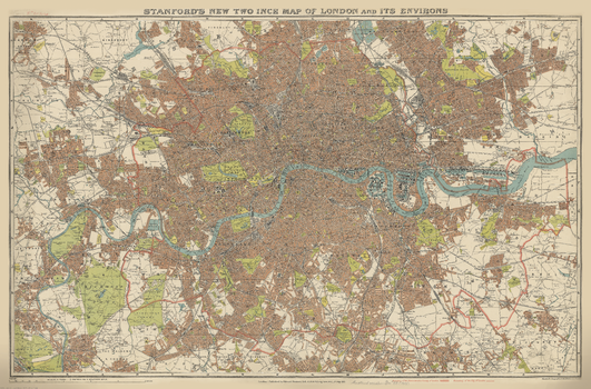 Stanford's New Two Inch Map of London (1913)