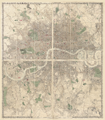 Stanford's Library Map of London and its Suburbs (1878)