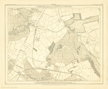 Stanford's Library Map of London Sheet 24 Black and White (1862)