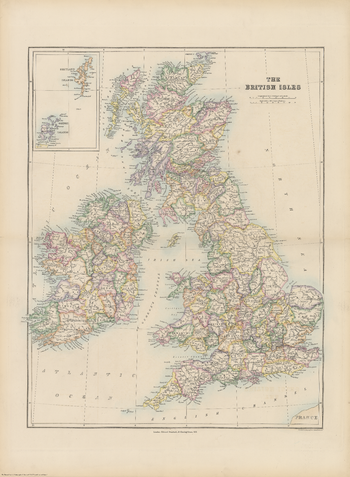Stanford's Folio British Isles Map (1884)