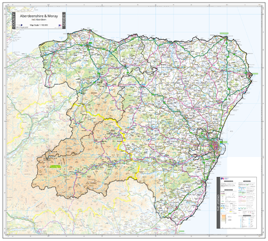County Map of Aberdeen & Moray