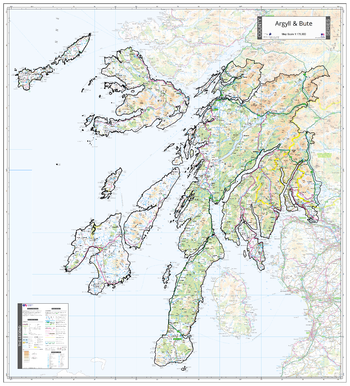 County Map of Argyll & Bute