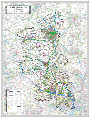 County Map of Buckinghamshire