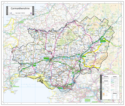 County Map of Carmarthenshire