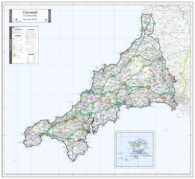 County Map of Cornwall