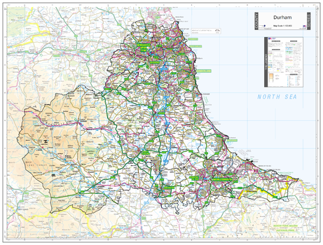 County Map of Durham