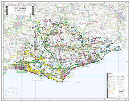 County Map of East Sussex