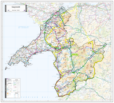 County Map of Gwynedd