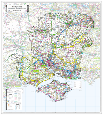 County Map of Hampshire