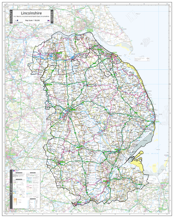 County Map of Lincolnshire