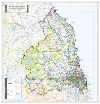 County Map of Northumberland