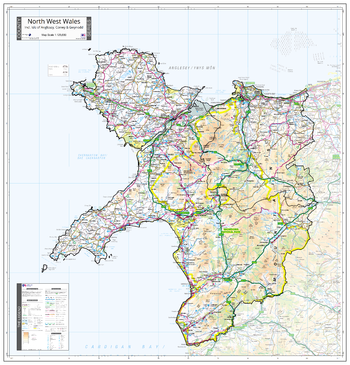 County Map of North West Wales