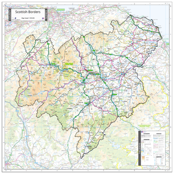 County Map of Scottish Borders
