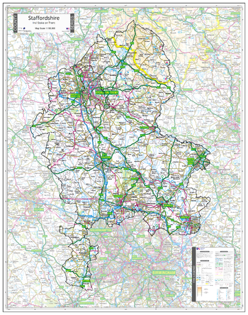 County Map of Staffordshire