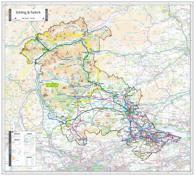County Map of Stirling & Falkirk