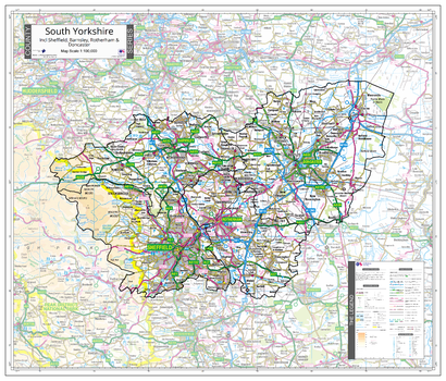 County Map of South Yorkshire