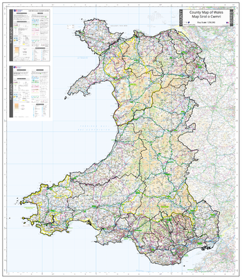 County Map of Wales