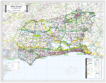 County Map of West Sussex