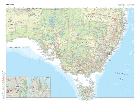 The Times Map of Australia (Southeast)