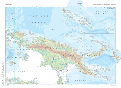 The Times Map of New Guinea and Solomon Islands