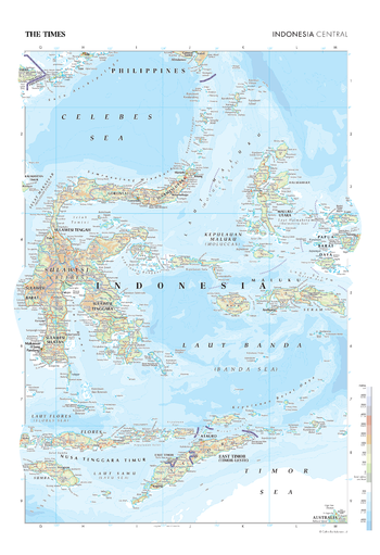 The Times Map of Indonesia (Central)