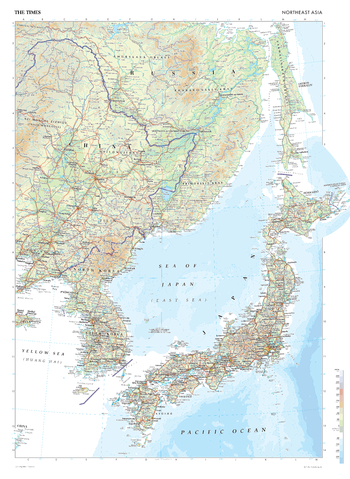 The Times Map of Asia (Northeast)