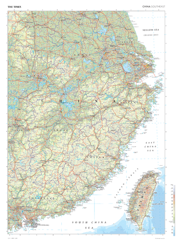 The Times Map of China (Southeast)