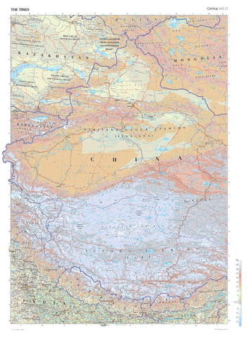 The Times Map of China (West)