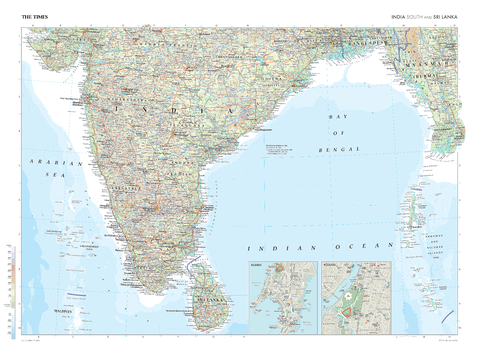 The Times Map of India (South) and Sri Lanka