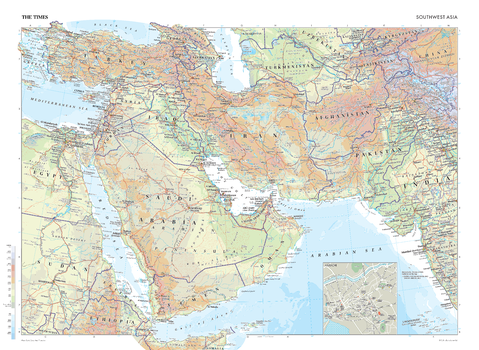 The Times Map of Asia (Southwest)