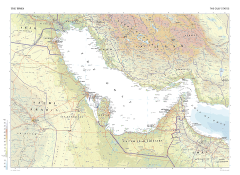 The Times Map of the Gulf States