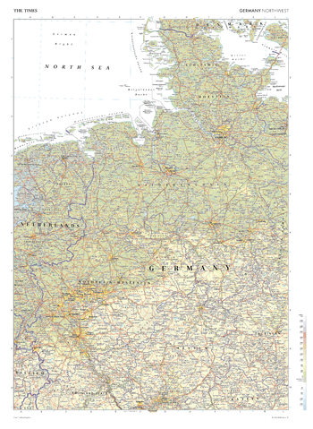 The Times Map of Germany (Northwest)