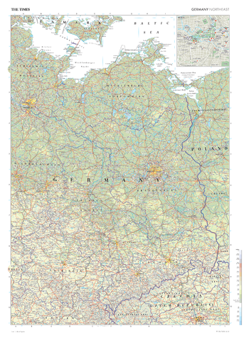 The Times Map of Germany (Northeast)