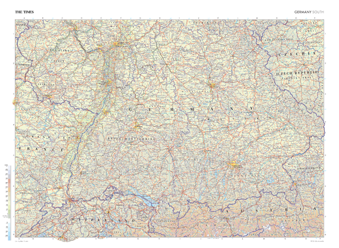 The Times Map of Germany (South)