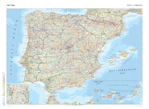 The Times Map of Spain and Portugal