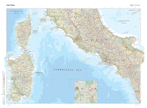 The Times Map of Italy (Central)