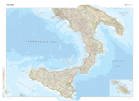 The Times Map of Italy (South)