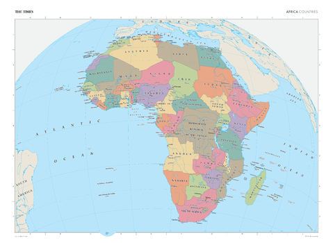 The Times Map of Africa (Political Features)