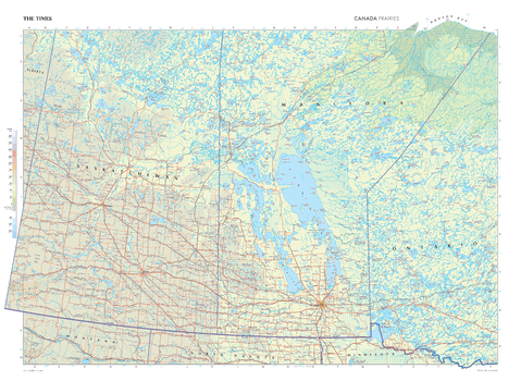The Times Map of the Prairies (Canada)