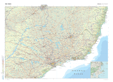 The Times Map of Brazil (Southeast)