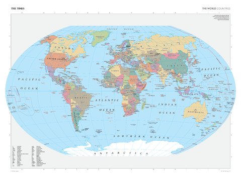 The Times Map of the World (Countries) - Compact