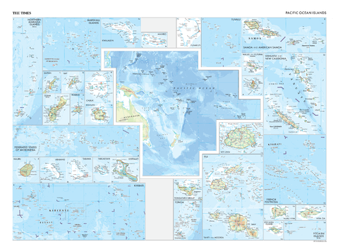 The Times Map of the Pacific Ocean Islands - Compact