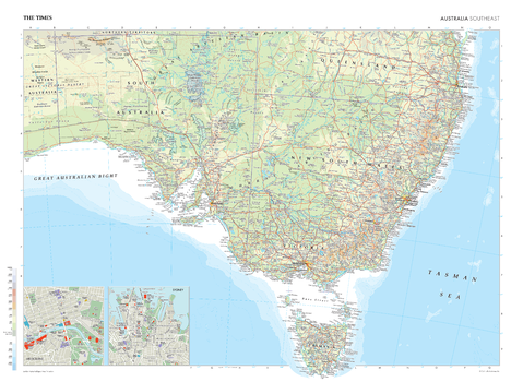 The Times Map of Australia (Southeast) - Compact