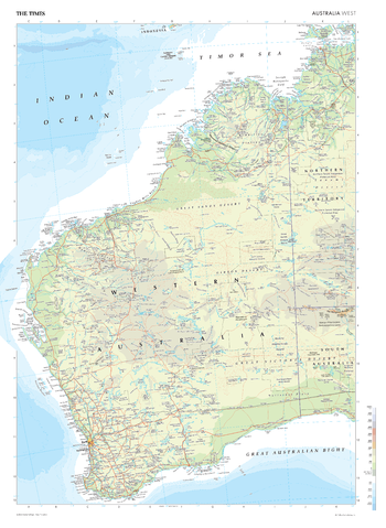 The Times Map of Australia (West) - Compact