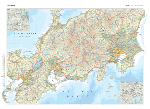 The Times Map of Japan: Tokyo to Osaka - Compact