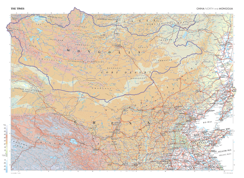 The Times Map of China (North) and Mongolia - Compact