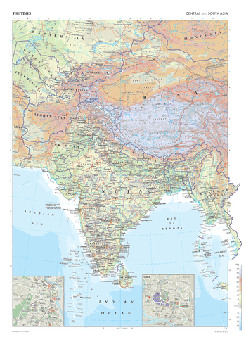 The Times Map of Central and South Asia - Compact