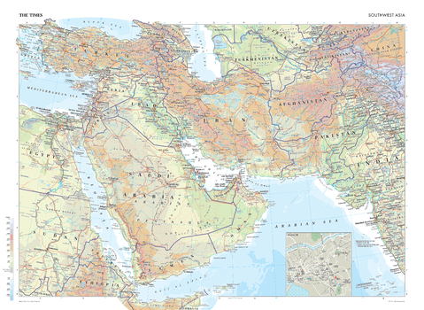 The Times Map of Asia (Southwest) - Compact