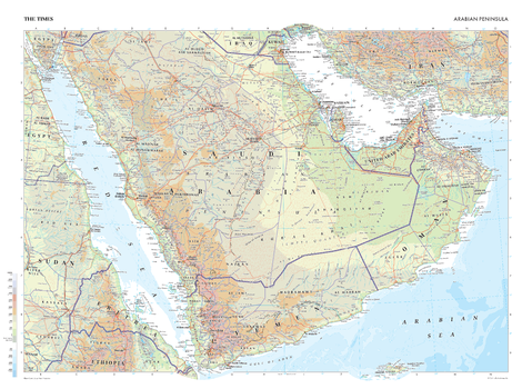 The Times Map of the Arabian Peninsula - Compact
