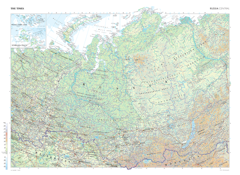 The Times Map of Russia (Central) - Compact